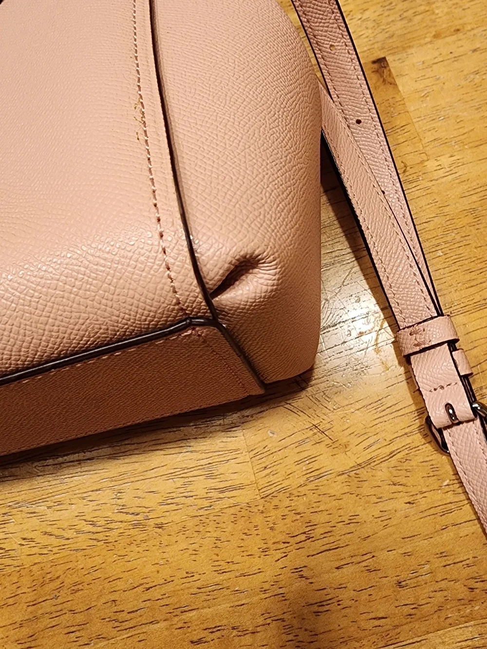 Coach Brooke Carryall Satchel in blush pink crossgrain leather, silver Hardware